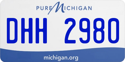 MI license plate DHH2980