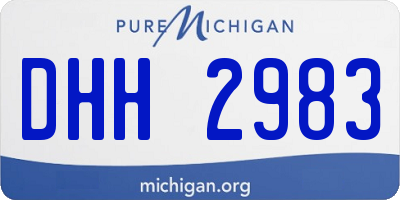 MI license plate DHH2983