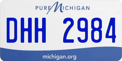 MI license plate DHH2984