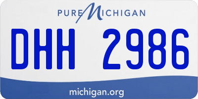 MI license plate DHH2986