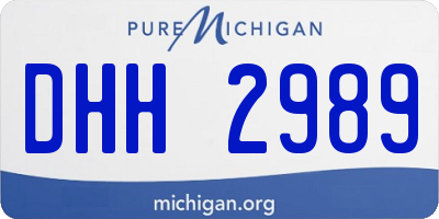 MI license plate DHH2989
