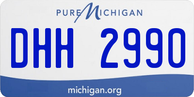 MI license plate DHH2990