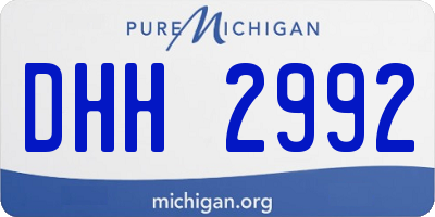 MI license plate DHH2992