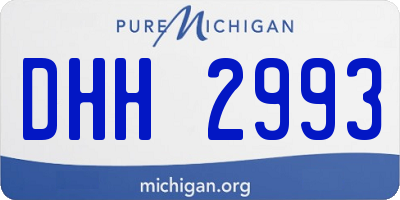 MI license plate DHH2993
