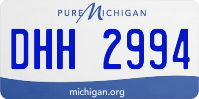 MI license plate DHH2994