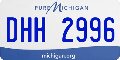 MI license plate DHH2996