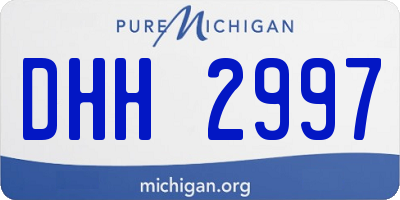 MI license plate DHH2997