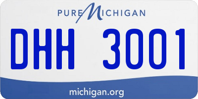 MI license plate DHH3001