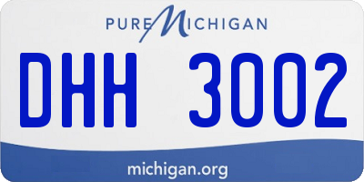 MI license plate DHH3002