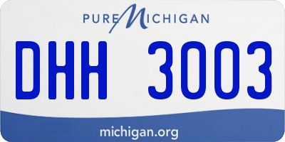 MI license plate DHH3003