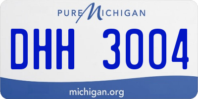 MI license plate DHH3004