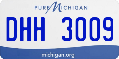 MI license plate DHH3009