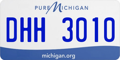 MI license plate DHH3010