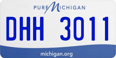 MI license plate DHH3011