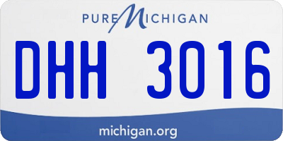 MI license plate DHH3016