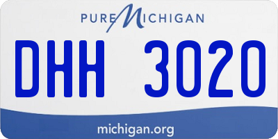 MI license plate DHH3020