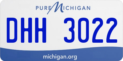 MI license plate DHH3022