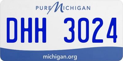 MI license plate DHH3024