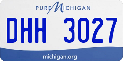 MI license plate DHH3027