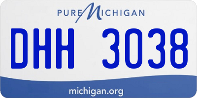MI license plate DHH3038