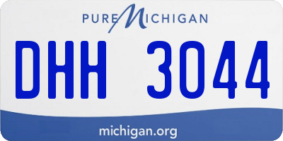 MI license plate DHH3044