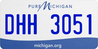 MI license plate DHH3051