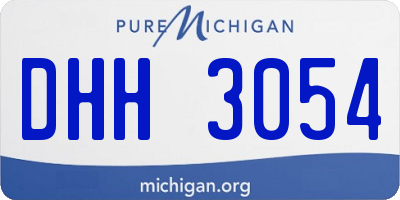 MI license plate DHH3054