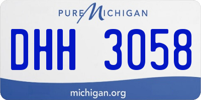 MI license plate DHH3058