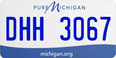 MI license plate DHH3067