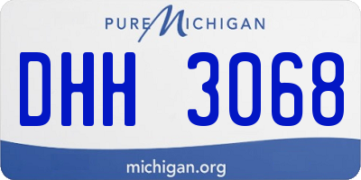 MI license plate DHH3068