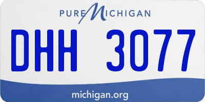 MI license plate DHH3077
