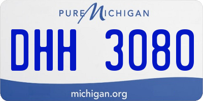 MI license plate DHH3080