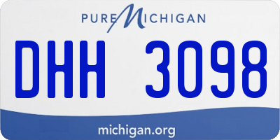 MI license plate DHH3098