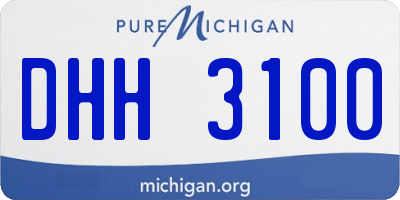 MI license plate DHH3100