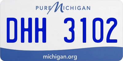 MI license plate DHH3102