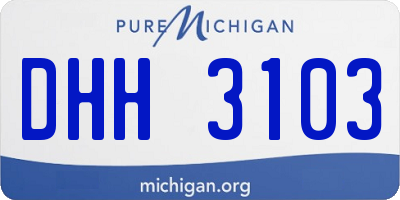 MI license plate DHH3103