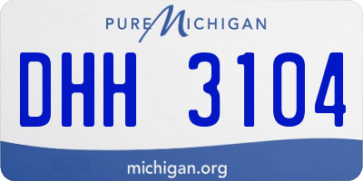MI license plate DHH3104