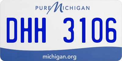 MI license plate DHH3106