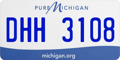 MI license plate DHH3108