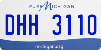 MI license plate DHH3110