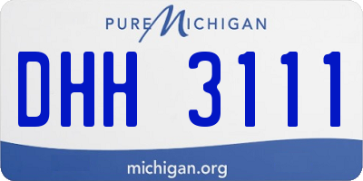MI license plate DHH3111