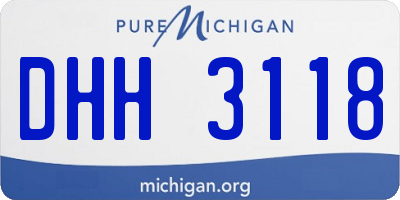MI license plate DHH3118