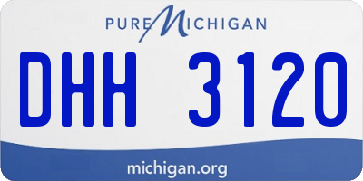 MI license plate DHH3120