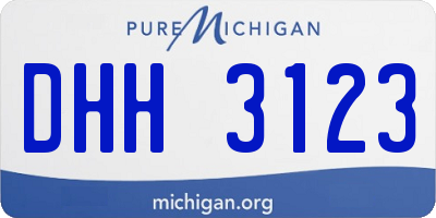MI license plate DHH3123