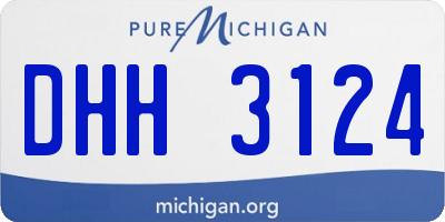 MI license plate DHH3124