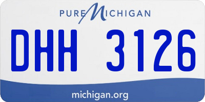 MI license plate DHH3126