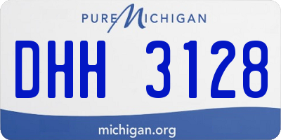 MI license plate DHH3128