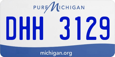 MI license plate DHH3129