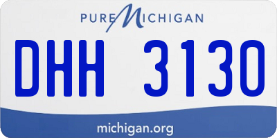MI license plate DHH3130
