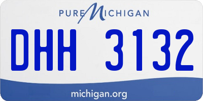 MI license plate DHH3132